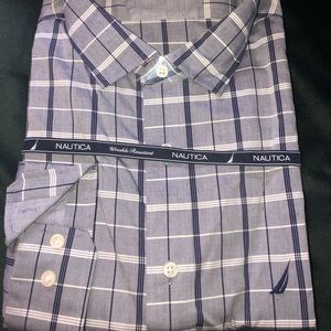 Nautica men’s button up long sleeve shirt